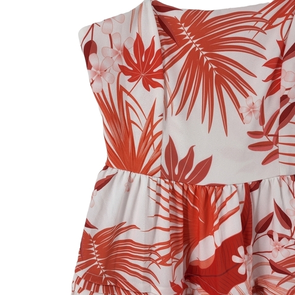 Mopa Women's Botanical Print Spaghetti Strap Layered Mini Dress - M - Picture 2 of 5